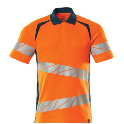 ACCELERATE SAFE POLO SHIRT HI-VIS ORANGE/DARKPETROLEUM (2XL(1 PCS.))