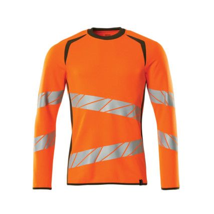 ACCELERATE SAFE SWEATSHIRT HI-VIS ORANGE/MOSSGREEN (2XL(1 PCS.))