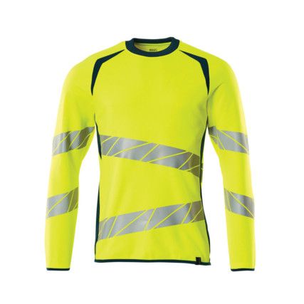 ACCELERATE SAFE SWEATSHIRT HI-VIS YELLOW/DARKPETROLEUM (2XL(1 PCS.))