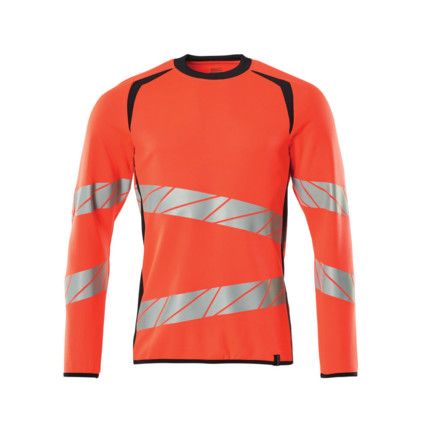 ACCELERATE SAFE SWEATSHIRT HI-VIS RED/DARK NAVY(XS(1 PCS.))