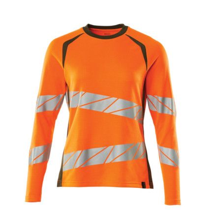 ACCELERATE SAFE T-SHIRT, LONG-SLEEVED HI-VISORANGE/MOSS GREEN (2XL(1 PCS.))