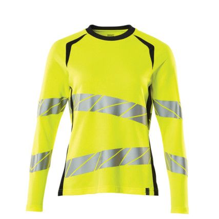 ACCELERATE SAFE T-SHIRT, LONG-SLEEVED HI-VISYELLOW/DARK NAVY (2XL(1 PCS.))