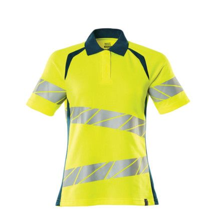 ACCELERATE SAFE POLO SHIRT HI-VIS YELLOW/DARKPETROLEUM (2XL(1 PCS.))