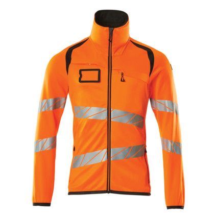 ACCELERATE SAFE FLEECE JUMPER WITH ZIPPER HI-VISORANGE/DARK ANTHRACITE (M)