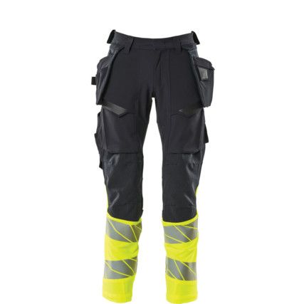 ACCELERATE SAFE TROUSERS WITH HOLSTER POCKETS DARK NAVY/HI-VIS YELLOW (L30W30.5)