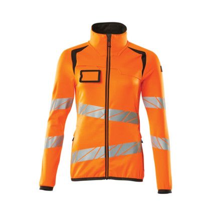 ACCELERATE SAFE FLEECE JUMPER WITH ZIPPER HI-VISORANGE/DARK ANTHRACITE (S)