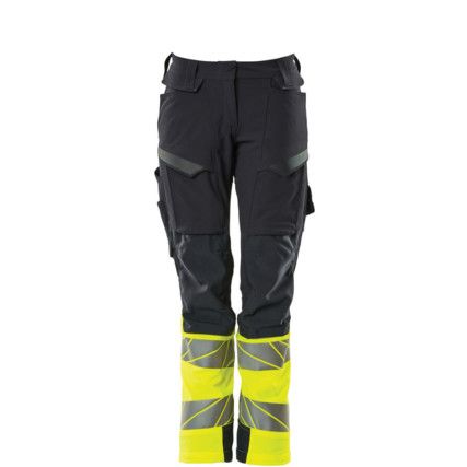 ACCELERATE SAFE TROUSERS WITH KNEEPAD POCKETSDARK NAVY/HI-VIS YELLOW (L30W37)