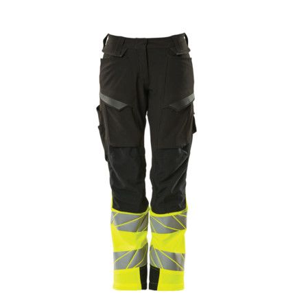 ACCELERATE SAFE TROUSERS WITH KNEEPAD POCKETSBLACK/HI-VIS YELLOW (L30W29)