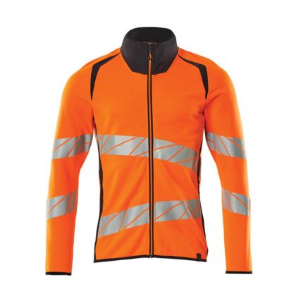 ACCELERATE SAFE SWEATSHIRT WITH ZIPPER HI-VISORANGE/DARK NAVY (S)