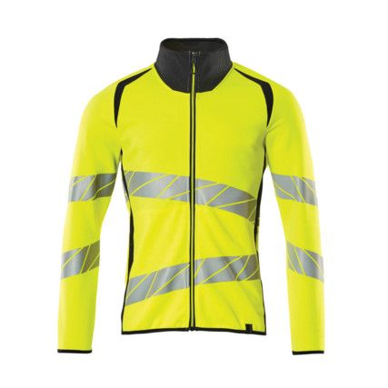 ACCELERATE SAFE SWEATSHIRT WITH ZIPPER HI-VISYELLOW/DARK NAVY (S)