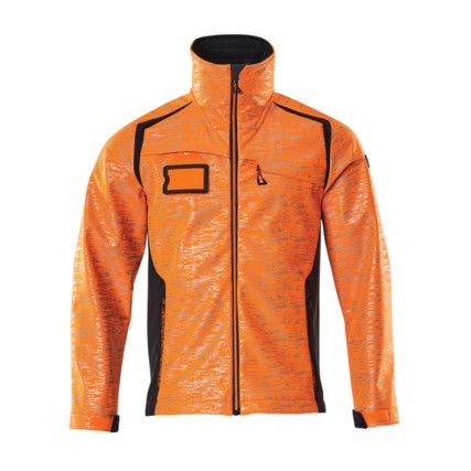 ACCELERATE SAFE SOFTSHELL JACKET HI-VISORANGE/DARK NAVY (S)