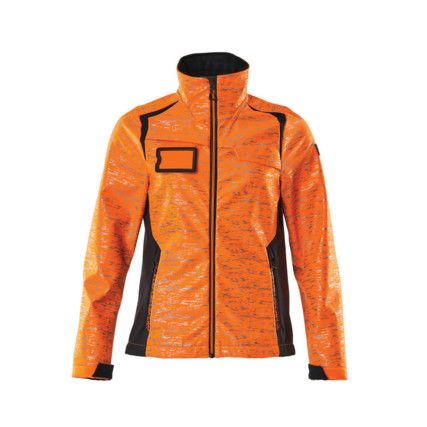 ACCELERATE SAFE SOFTSHELL JACKET HI-VISORANGE/DARK NAVY (XS)