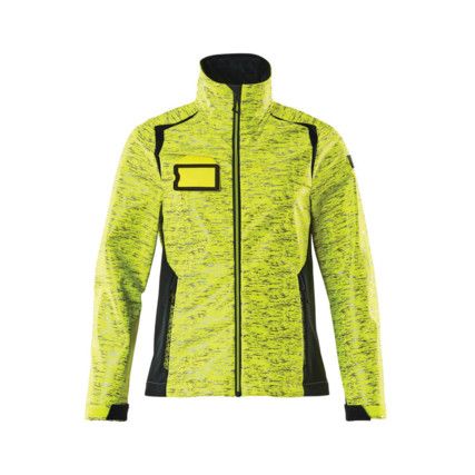 ACCELERATE SAFE SOFTSHELL JACKET HI-VISYELLOW/DARK NAVY (XS)