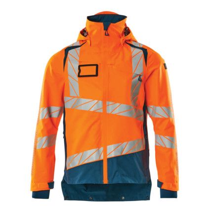 ACCELERATE SAFE OUTER SHELL JACKET HI-VISORANGE/DARK PETROLEUM (S)