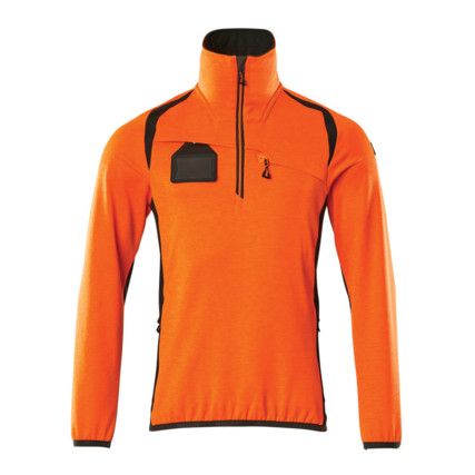 ACCELERATE SAFE FLEECE JUMPER WITH HALF ZIP HI-VIS ORANGE/DARK ANTHRACITE (S)