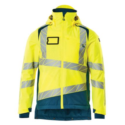 ACCELERATE SAFE WINTER JACKET HI-VIS YELLOW/DARKPETROLEUM (XL)