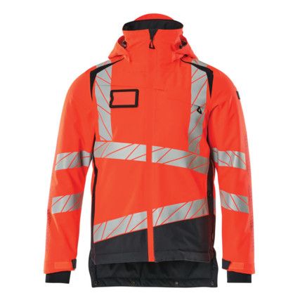 ACCELERATE SAFE WINTER JACKET HI-VIS RED/DARKNAVY (S)