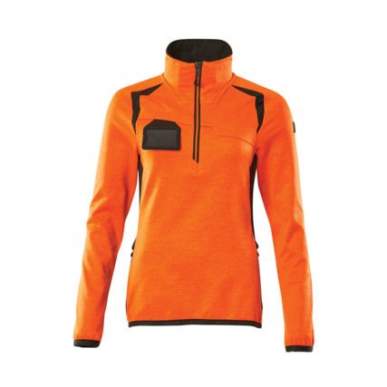 ACCELERATE SAFE FLEECE JUMPER WITH HALF ZIP HI-VIS ORANGE/DARK ANTHRACITE (XS)