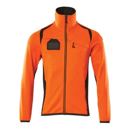 ACCELERATE SAFE FLEECE JUMPER WITH ZIPPER HI-VISORANGE/DARK ANTHRACITE (S)