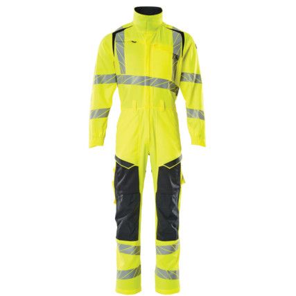 ACCELERATE SAFE BOILERSUIT WITH KNEEPAD POCKETSHI-VIS YELLOW/DARK NAVY (S)