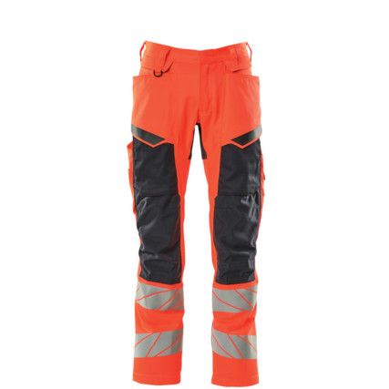 ACCELERATE SAFE TROUSERS WITH KNEEPAD POCKETSHI-VIS RED/DARK NAVY (L30W30.5)