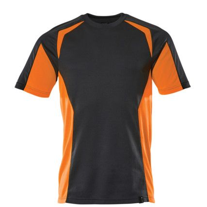 ACCELERATE SAFE T-SHIRT DARK NAVY/HI-VIS ORANGE(XS)