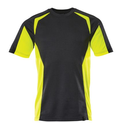 ACCELERATE SAFE T-SHIRT BLACK/HI-VIS YELLOW (XS)