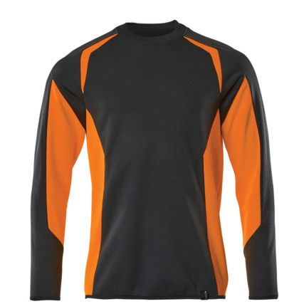 ACCELERATE SAFE SWEATSHIRT DARK NAVY/HI-VISORANGE (XS)