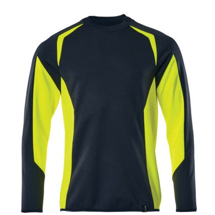 ACCELERATE SAFE SWEATSHIRT DARK NAVY/HI-VISYELLOW (XS)