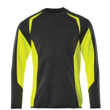 ACCELERATE SAFE SWEATSHIRT BLACK/HI-VIS YELLOW(L)