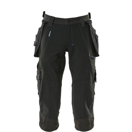 3/4 LENGTH TROUSERS WITH HOLSTER POCKETS BLACK (W28.5)