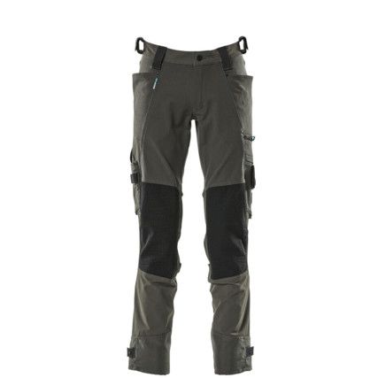 TROUSERS WITH KNEEPAD POCKETS DARK ANTHRACITE (L30W28)