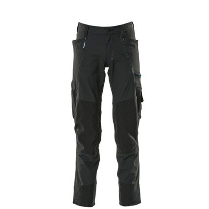 TROUSERS WITH KNEEPAD POCKETS BLACK (L30W27)