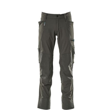 TROUSERS WITH KNEEPAD POCKETS DARK ANTHRACITE (L30W28)