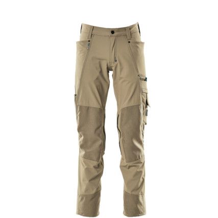 TROUSERS WITH KNEEPAD POCKETS LIGHT KHAKI (L30W27)