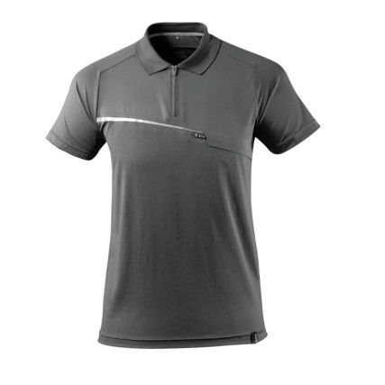 POLO SHIRT WITH CHEST POCKET DARK ANTHRACITE (XS)