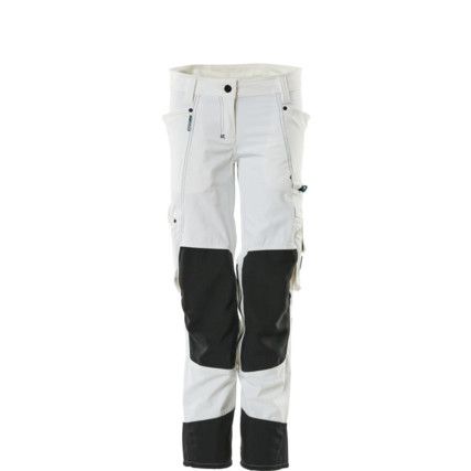 TROUSERS WITH KNEEPAD POCKETS WHITE (L30W30.5)