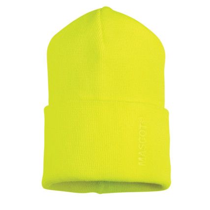 KNITTED HAT HI-VIS YELLOW (ONE)