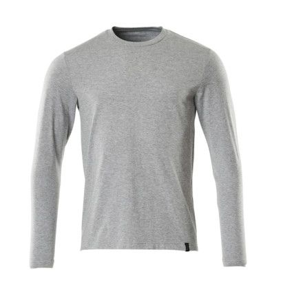 T-SHIRT, LONG-SLEEVEDGREY-FLECKED (5XL(1 PCS.))