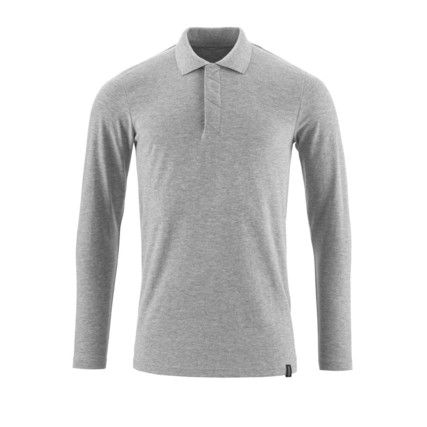 POLO SHIRT, LONG-SLEEVEDGREY-FLECKED (2XL(1 PCS.))