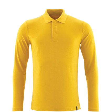 POLO SHIRT, LONG-SLEEVED CURRY GOLD (5XL(1 PCS.))