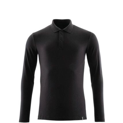 POLO SHIRT, LONG-SLEEVED DEEP BLACK (2XL(1 PCS.))