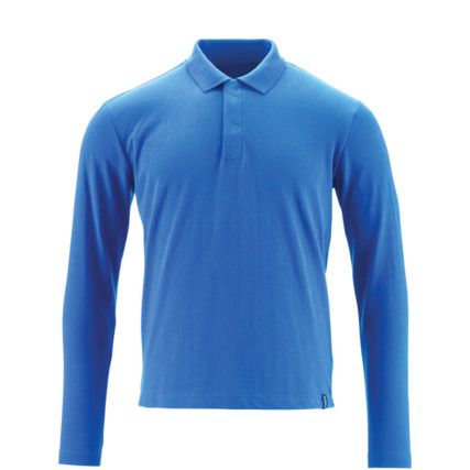 POLO SHIRT, LONG-SLEEVED AZURE BLUE (2XL(1 PCS.))