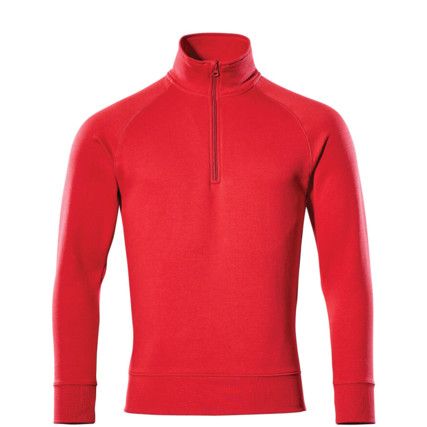 NANTES SWEATSHIRT WITH HALF ZIP RED (XS)