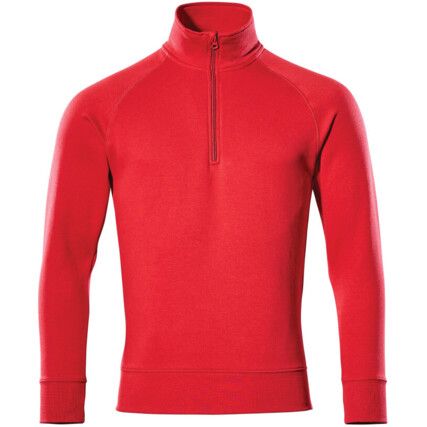 NANTES SWEATSHIRT WITH HALF ZIP RED (M)