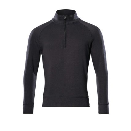 NANTES SWEATSHIRT WITH HALF ZIP BLACK (S)