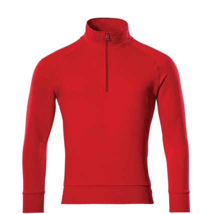 NANTES SWEATSHIRT WITH HALF ZIP TRAFFIC RED (XS)