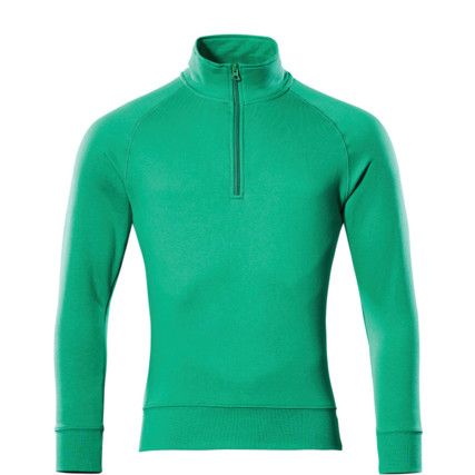 NANTES SWEATSHIRT WITH HALF ZIP GRASS GREEN (XS)