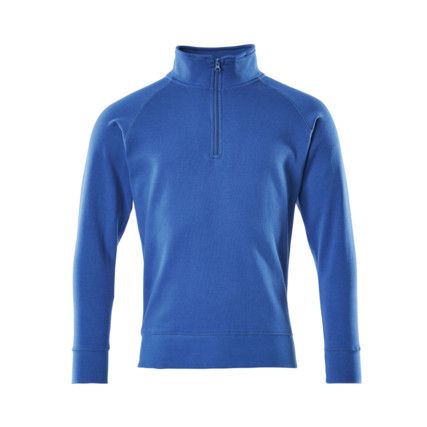 NANTES SWEATSHIRT WITH HALF ZIP AZURE BLUE (XS)