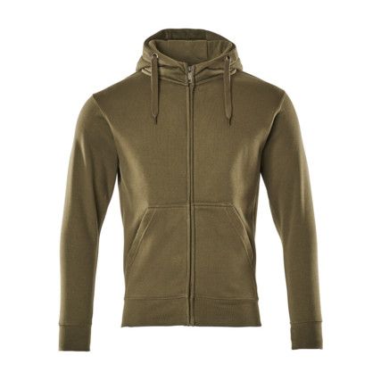 GIMONT HOODIE WITH ZIPPER MOSS GREEN (S)